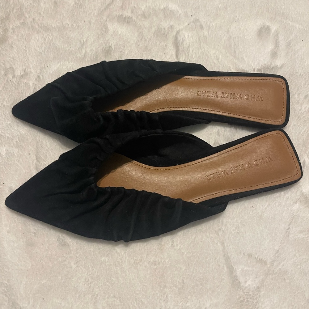 Who What Wear  elegant  women’s Black Pointed Flats size 8 - Picture 8 of 16
